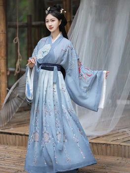 Tradicionālo Hanfu Sieviete Ķīnas Seno Han Dinastijas Princeses Kostīms Vestidos Tang Uzvalks Princese Kleita Skatuves Performance Wear