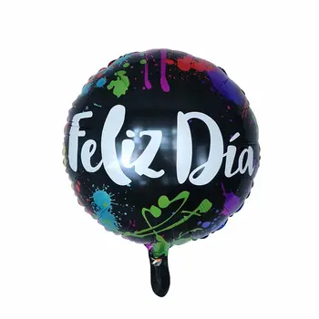 10Pcs 18inch spāņu Feliz Dia Folijas gaisa Balons Happy Birthday Party Apdare Pieaugušo Kāzu Kārta Hēlija Baby Dušas Bērniem Globos