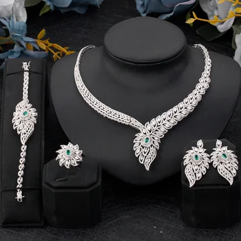 TIRIM Dubaija Luksusa Elegantu Līgavas Kaklarota Komplekts Sievietēm Kubiskā Cirkonija Kāzu Rotaslietas Komplekti Aksesuāri Līgavām jewelri