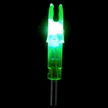 6.2 mm Automātiski Apgaismota Sarkanā Zaļā Led Bultiņas Nock Par Loka Medībām, Šaušanas