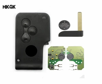3 Pogu Smart Remote auto Atslēgu 433Mhz ID46 PCF7947 Mikroshēmu Renault Megane 2 ⅱScenic Kartes II Ar Mazo Atslēga