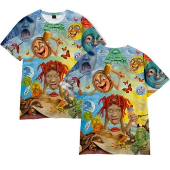 Trippie Redd T Krekls Hip Hop Modes Streetwear T-kreklu apdruka Vīriešu Sieviešu Gadījuma T Krekls Harajuku Dizaina Lielgabarīta Īsām Piedurknēm Tee