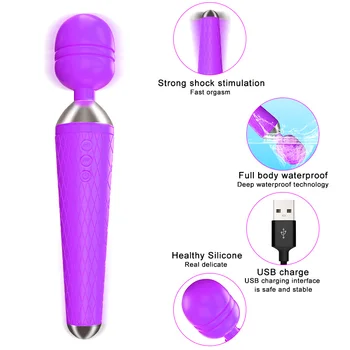 AV Vibrators Seksa Rotaļlietas Sievieti G Spot Massager Spēcīgu Burvju Nūjiņu Klitora Stimulators vibrējošo Dildo Sieviešu Dzimuma Produkti