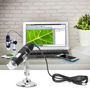 1600X USB Digitālā Mikroskopa Kamera Endoskopu 8LED Lupa ar Metāla Statīvu