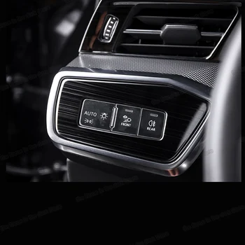 Lsrtw2017 Oglekļa Šķiedras Auto Lukturu Vadības Panelis Gaismas Slēdzi, Pogu Apdari Audi A6 C8 2019 2020 2021 Piederumi Auto