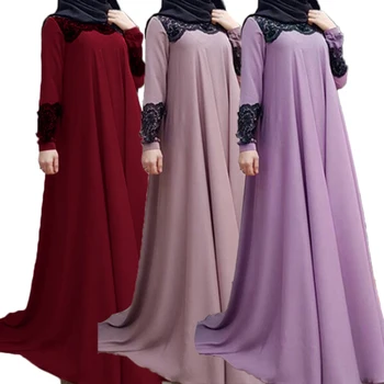 Vintage Plus Lieluma Abaya Kaftan Jilbab Sievietēm Musulmaņu Ramadāna Garām Piedurknēm Maxi Kleita Dubaija Islamic Fashion Puse Kokteilis Apģērbi
