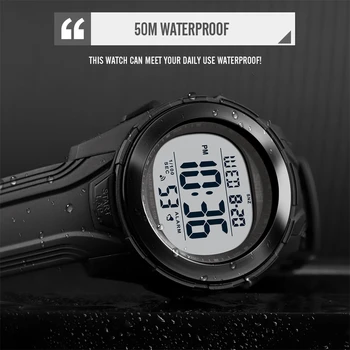 SKMEI 1503 Jaunu Vīriešu Sporta Pulksteņi Atpakaļ Gaismas LED 50M Ūdensizturīgs Ciparu pulkstenis Hronogrāfs Nedēļu rokas pulksteņi Relogio Masculino