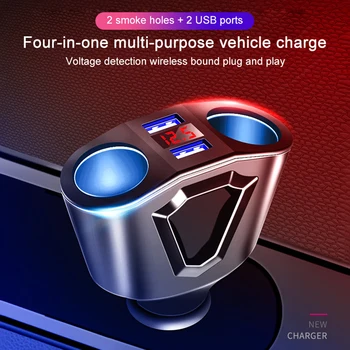 Universālā 5V 3.1 Usb Automašīnas Lādētājs Digitālo Displeju Dual USB Ports iPhone iPad, Samsung Xiaomi Tālruni