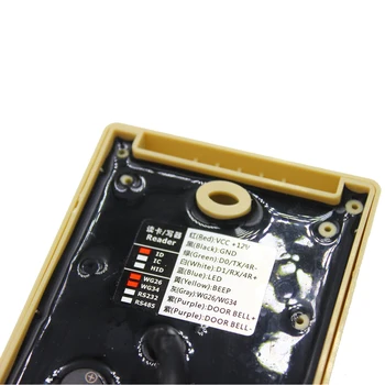 RFID IC Karšu Lasītājs Ūdensizturīgs Wiegand WG26 34 125Khz 13.56 Mhz piekļuves kontroles karšu lasītājs