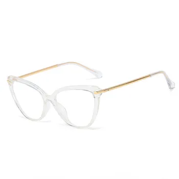 Augstas Kvalitātes Caurspīdīga Sievietēm, Kaķu Acu Brilles Vīriešiem Optisko Glasse Rāmis Datoru Zilā Gaisma Pretbloķēšanas Brilles