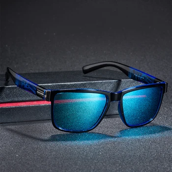 Zīmola Dizaina Polarizētās Saulesbrilles, Vīriešu un Sieviešu Braukšanas Laka Kvadrātveida Rāmis Zvejas Braukšanas Briļļu Vīriešu Saules Brilles UV400 Oculos