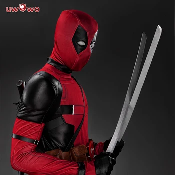 UWOWO Flash Deadpool Cosplay Kostīmu Brist Winston Wilson Bodysuit Deluxe Pilns Komplekts Ādas Tērpiem Halloween Cosplay
