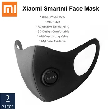 2gab Xiaomi Mijia Smartmi Filtra Masku Grupu par Vīrieti Sievietes PM 2.5 ar Ventilācijas Vārstu Būtne ilgstošu TPU Filtra Maska