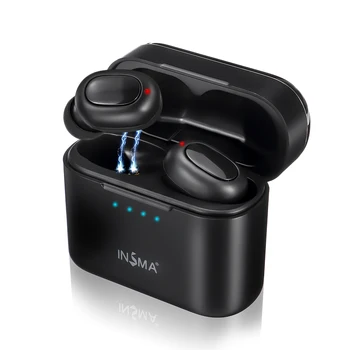 INSMA Mini TWS auss bluetooth 5.0 Austiņas Sporta Hi-Fi Stereo Taisnība Bezvadu Earbuds Binaural Atbalsta QI Uzlādes Auss Pumpuri