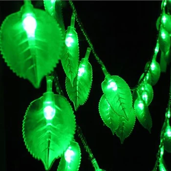 AC110V/220V 10M 100leds Zaļo Lapu LED String Light Ūdensizturīgs Āra Dārza Vainags Ziemassvētku Brīvdienās Kāzu Dekoratīvās Gaismas