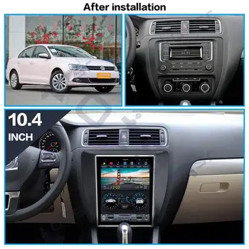 Android 9 64+4G Tesla Ar DSP Carplay Auto Multimediju Atskaņotājs, Stereo Volkswagen / VW Jetta 2011 + Auto Radio, GPS Navigācija