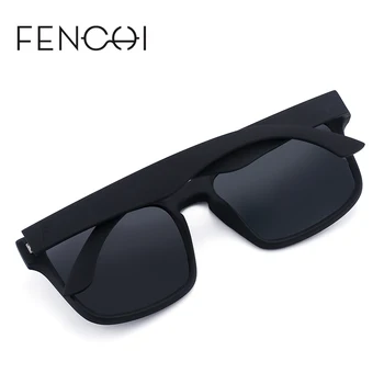 FENCHI Dizaina Modes Saulesbrilles Vīriešiem Polarizētās Kvadrātveida Rāmis Retro Jaunas Saulesbrilles, Braukšanas, 5 Krāsas Nakts Redzamības Brilles