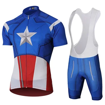 Marvel Varoņiem, Velo Apģērbs, Komplekts 20D Vīriešu velosipēdu jersey un Bikses, Ātri Sausas Riteņbraukšana Jersey 2020. Gada Vasaras