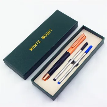 Luksusa Dāvanu Pildspalvu Komplekts Augstas Kvalitātes Rollerball Pildspalva ar Sākotnējo Lietā Metāla Lodīšu Pildspalvas par Ziemassvētku Dāvanu