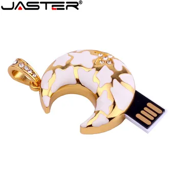 JASTER crystal moon USB Flash Drive 16GB 32GB dārgakmeņu pen drive Dotu dāvanu draudzeni