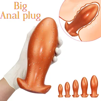 Milzīgu silikona liels anālais butt plug buttplug sveces dilator expander prostatas massager ananal pieaugušo rotaļlietas, seksa rotaļlietas vīriešiem sieviete gejs