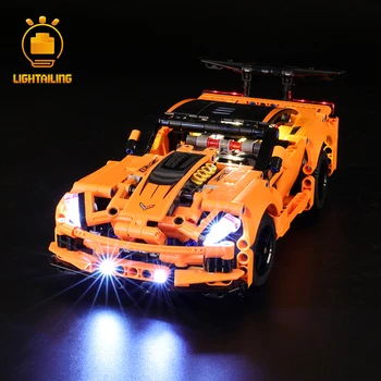 LIGHTAILING LED Light Komplekts Tehnikas Sērija Chevrolet Corvette ZR1 Celtniecības bloki, gaismas komplekts Saderīgs Ar 42093
