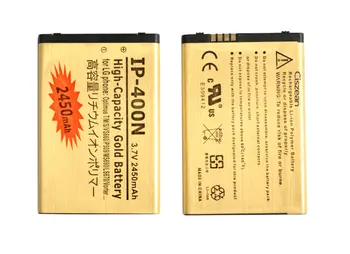 1x 2450mAh IP-400N Zelta Rezerves Akumulatoru LG Optimus T/M/S/VS660 P509 MS690 LS670 Vēlētāju P500 GT540 LW690 GX200 GX300 ect