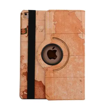 360 Grādu Rotējoša ASV apvienotās KARALISTES Valsts Karoga un Pasaules Kartē Izdrukāt Folio Stand Ādas Vāciņš Gadījumā ar Apple iPad Pro 9.7 collu 2016. gadā Planšetdatoru