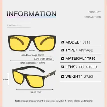 Vīrieši Sievietes TR90 Nakts Redzamības Vadītāja Brilles, Saules Brilles Automašīnas Braukšanas Brilles UV400 Anti-glare oculos Piederumi