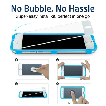 EAR Rūdīts Stikls iPhone 8/7/6S/6 Plus Anti Blue-Ray Ekrāna Pilns Pārklājums Anti-Sprādziena Filmu Aizsargs Aizsardzības Stiklu