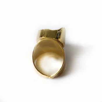 Jaunas jauktas krāsas kristāla bud plaša kakla ring Crystal klastera zelta big head gredzenu dabiskā kristāla bud gredzenu boutique rotaslietas