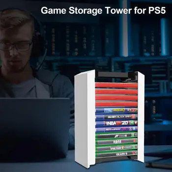 Par PS5 Spēle CD Box Disku, Bagāžnieku Uzglabāšanas Plaukts, Lai PS5 Uzņēmēja Disku Dubultā Uzglabāšanas Kastes Turētājs Var Saglabāt 12 Gabali, Spēles, Piederumi