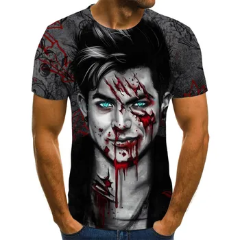 Modes t krekls vīriešiem/sievietēm Zombiju šausmas, 3D druka, t-krekli ar Īsām piedurknēm Harajuku stils t streetwear topi