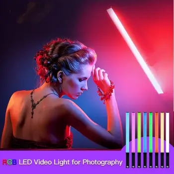Fotogrāfija Apgaismojums Rokas RGB Gaismas Fotogrāfija Krāsu LED Video Gaisma Zizli Tālvadības pults USB 12 Līmeņi,8 Krāsu Režīmā,1000LUX