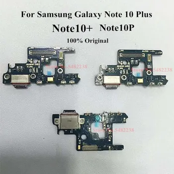 Oriģinālais USB Ports Uzlādes Doks Mikrofons Flex kabelis Samsung Galaxy Note 10 Plus 10+ N970V N976V N976B N976N Lādētāju Valde