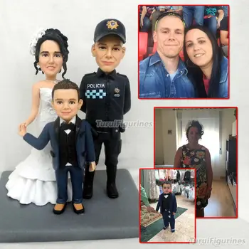 Turui Figūriņas pasūtījuma Puse DIY Rotājumi ģimenes suvenīri dāvanu klajā miniatūru bērnu bērnu sejas statuja no foto labu