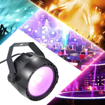 10W RGB UV COB LED Par Gaismu ar Bezvadu Tālvadības Posmā Spilgti Vienmērīga Apgaismojuma Lampas DJ DMX Gaismas Pusi, Bāri Parādīt