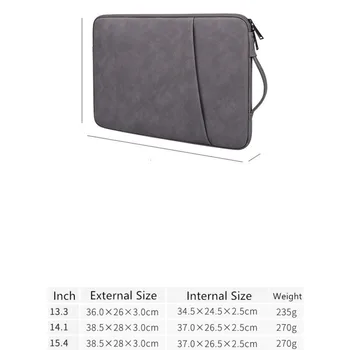 Oyixinger Klēpjdatoru Portfelis, Laptop Sleeve For 13.3-15.4 Collu MacBook Huawei Pro Vienkāršu, Vienkrāsainu Rokassomu, Ādas Notebook Bag