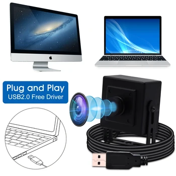 4K USB Webcam Platleņķa 110 grādu netiek traucēta ātrgaitas MJPEG 30fps Sony IMX415 Mašīnu Redzi USB Webcam Kameru, lai Skenētu