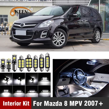 10Pcs Canbus Led Spuldzes Auto salona Apgaismojuma Komplekts Mazda 8 MPV Led Interjera Dome Bagāžnieka Apgaismojums Auto piederumi