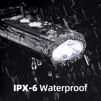 ROCKBROS Velosipēdu Gaismas IPX-6 Ūdensizturīgs Velosipēdu Zibspuldzes Jauda 1800 Lm LED USB Lādējamu Velosipēdu Stūres Gaismas Lukturu