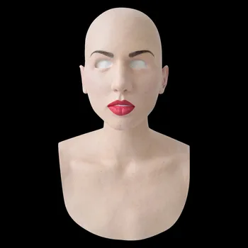 Smieklīgi Kails Skaistums Sieviešu Lateksa Maska Brīvdienu Reāli Smieklīgi Pilnu Sejas Masku Lateksa Maska Maskēties Cosplay Party Prop Masque #121