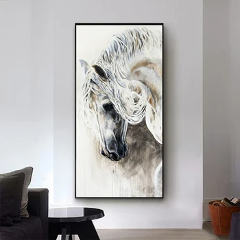 Sienas Mākslas audekls Gleznošanai Audekls Drukāt Dzīvnieku Attēlus Zirgiem Plakāti Dzīvojamā Istaba Bez Rāmja