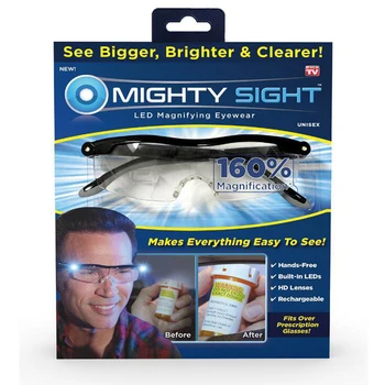 160% Palielināmie Stikli Lielā Nakts Redzamības Brilles Vīriešu Glāzes Ar apgaismojumu Led Gaismas Brilles Lupa Rokdarbi