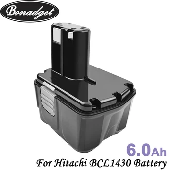 Bonadget BCL1430 2 Gabals 14,4 V 6000mAh Li-ion Akumulatoru Hitachi BCL1430 CJ14DL DH14DL EBL1430 BCL1415 elektroinstrumentu Akumulatoru