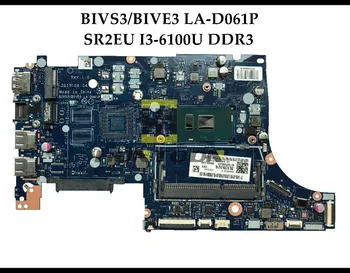 Augstas kvalitātes BIVS3/BIVE3 LA-D061P Lenovo E31-80 Klēpjdators Mātesplatē SR2EU I3-6100U DDR3 Pilnībā Pārbaudīta