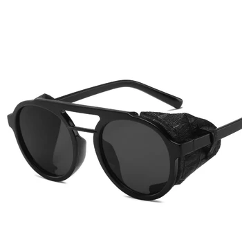 [EL Malus]2020 INS Modes Retro Steampunk Saulesbrilles Kārta Dizainers Tvaika Punk Hiphop Stila Saulesbrilles Vīriešiem, Sievietēm UV400