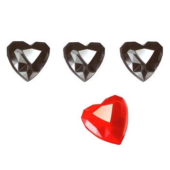 Valentīna Dienas 3D Dimanta sirds formas šokolādes pelējuma Konditorejas instrumenti Cepšanas Paplātes, Saldumu Dekorēšanai Pelējuma