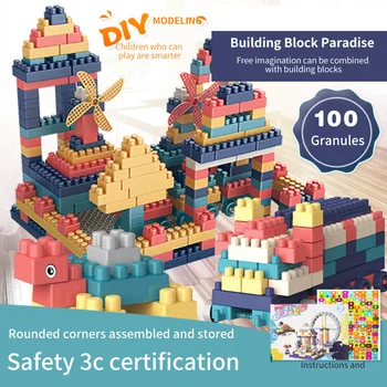 100-400Pcs Bērniem Vējdzirnavas Celtniecības Bloki, Plastmasas Bērni Taras Modelis Puzzle Izglītības Rotaļlietas DIY Radošo Montāža Zēns Meitene Dāvanu