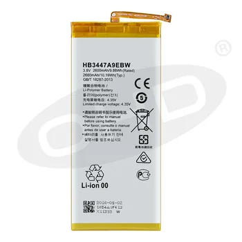 OHD 2600mAh Sākotnējā HB3447A9EBW Akumulatoru Huawei Ascend P8 GRA-L09 GPA-UL00 CL00 TL00 UL10 Rezerves Baterijas + Bezmaksas Rīki
